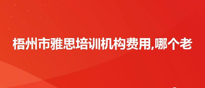 梧州市雅思培训机构费用,哪个老师教的好