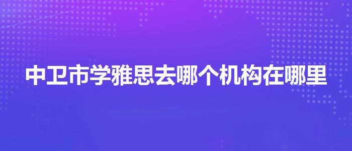 中卫市学雅思去哪个机构在哪里