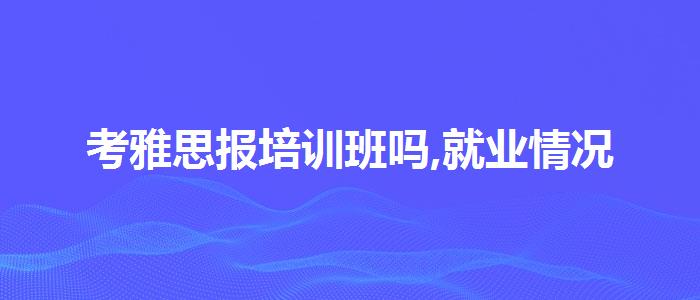 考雅思报培训班吗,就业情况