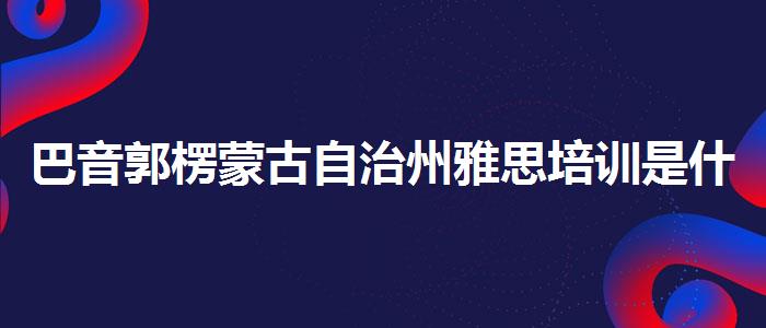 巴音郭楞蒙古自治州雅思培训是什么面授课程